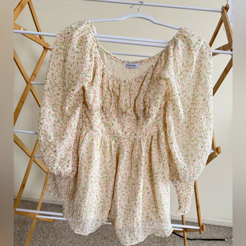 Floral Cream Women's Romper